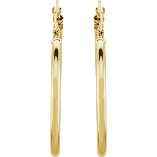 14K Yellow Hoop Earrings