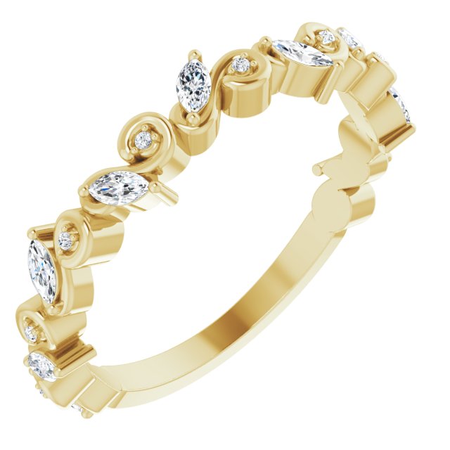 14K Yellow gold Diamond Anniversary Band