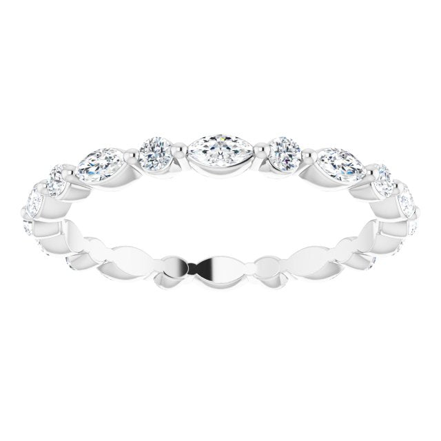 Marquise & Round Diamond Eternity Band