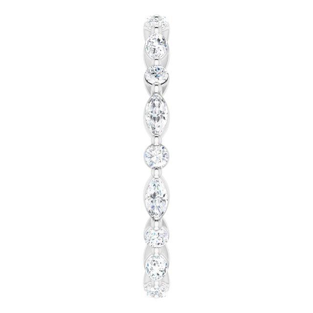 Marquise & Round Diamond Eternity Band