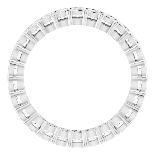 14K White Diamond Eternity Band