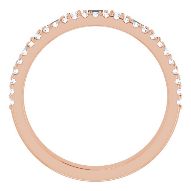 14K Rose gold Diamond Anniversary Band