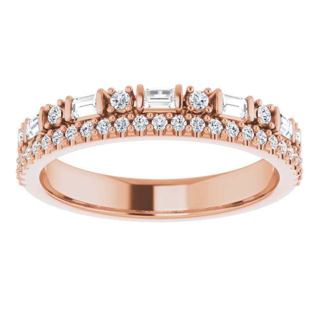 14K Rose gold Diamond Anniversary Band