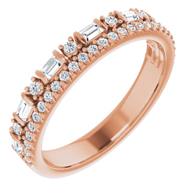 14K Rose gold Diamond Anniversary Band