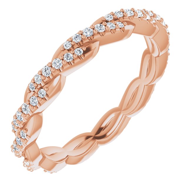 Diamond Twisted Eternity Band