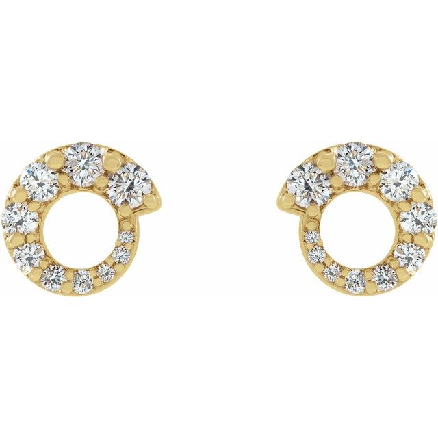 Diamond Graduated Circle Earrings