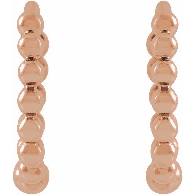 Beaded 11 mm Hoop Earrings