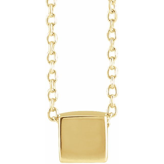 Cube Necklace with 18" Chain