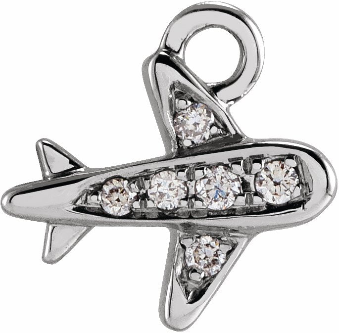 Diamond Plane Dangle Charm