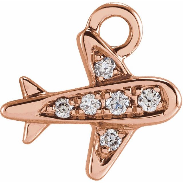 Diamond Plane Dangle Charm