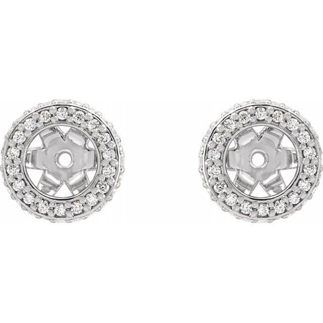 Natural Diamond Earrings Jacket with 5 mm ID